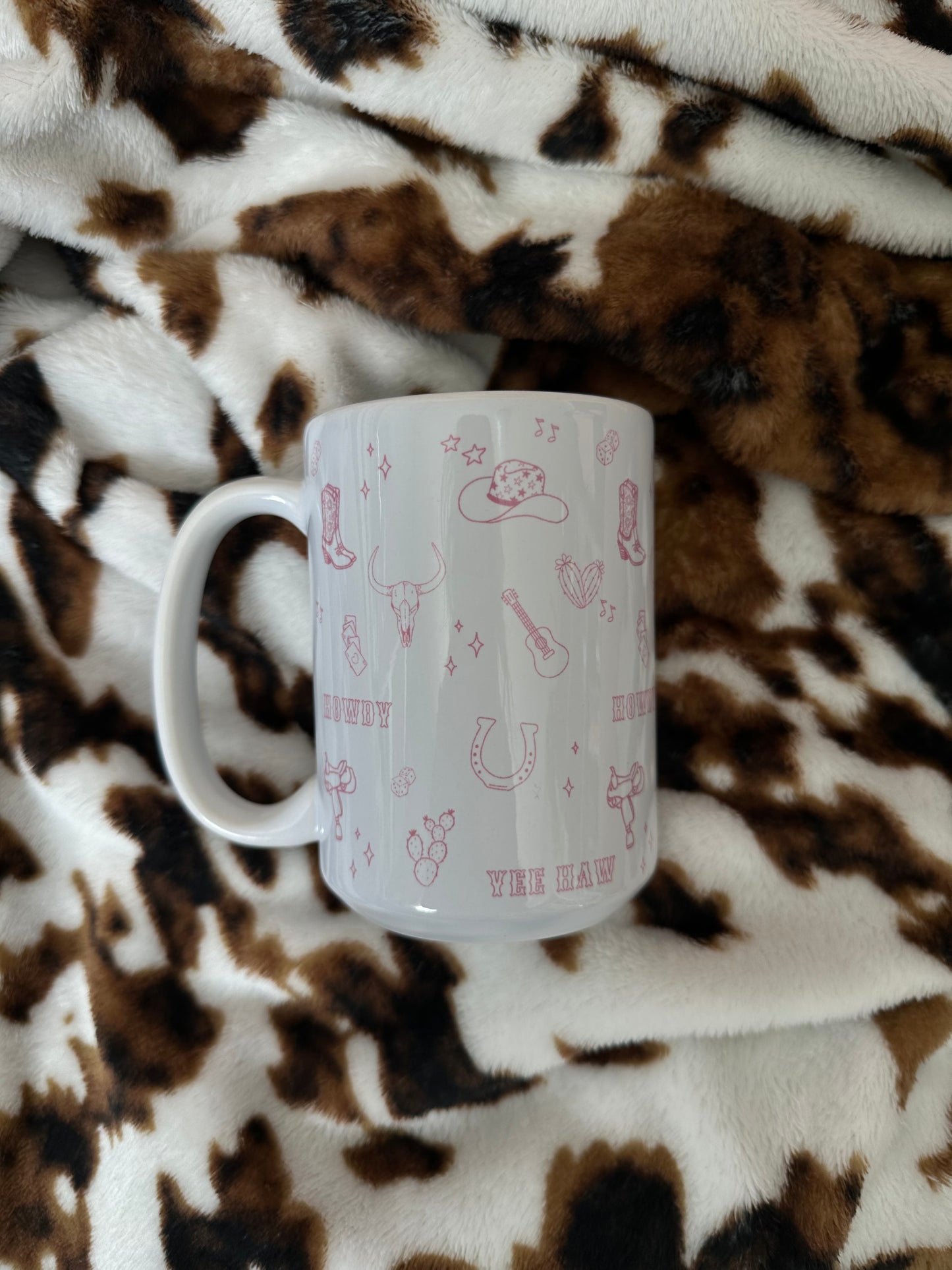 Pink Western Mug